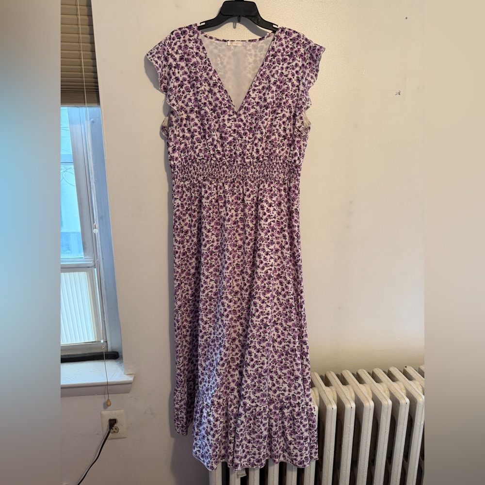 Floral Purple Maxi Dress